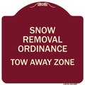 Signmission Snow Emergency Route Tow Away Zone W/ Graphic Heavy-Gauge Aluminum Sign, 18" x 18", BU-1818-22887 A-DES-BU-1818-22887